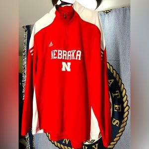 Adidas scorch climalite Nebraska Huskers size XL 1/4 zip up